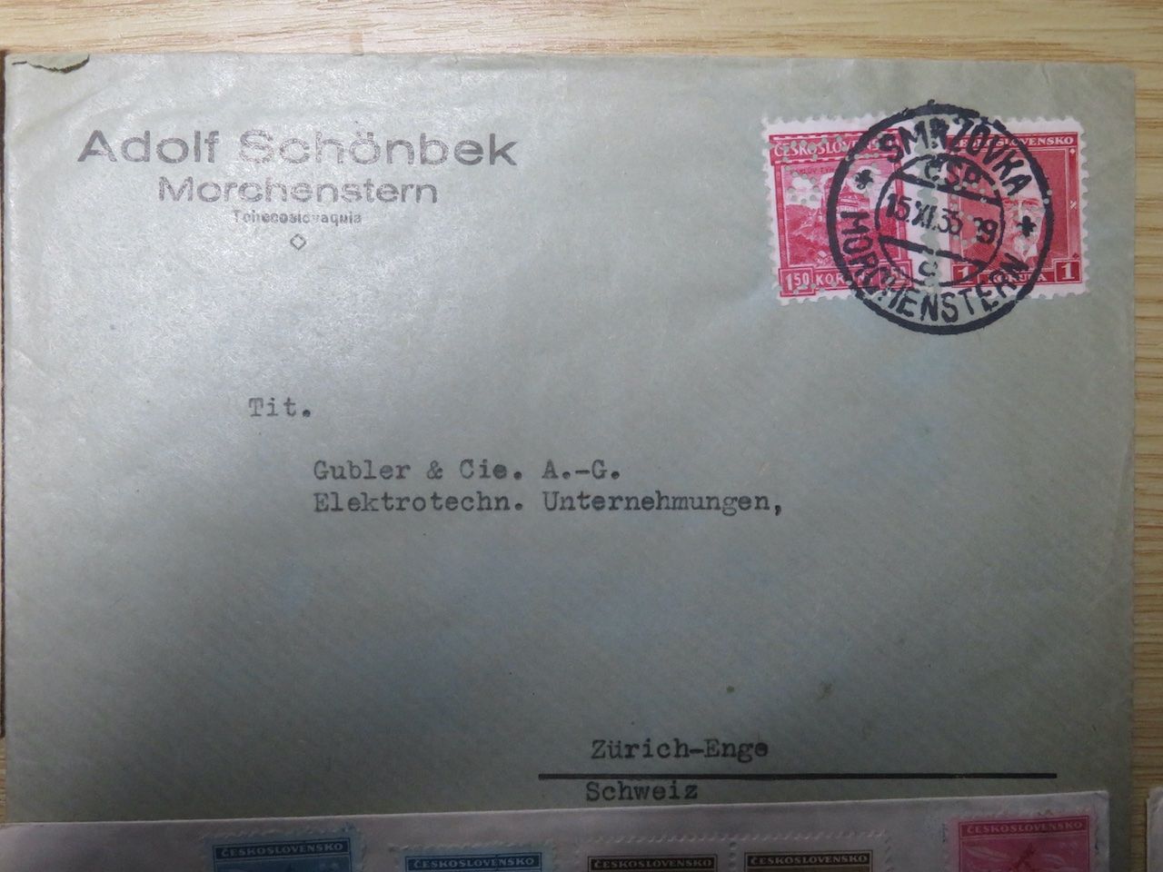 Tutti i francobolli: Tschechoslowakei 7 Briefe teils Einschreiben – Usato da Spreitenbach venduto da heitersberg54 4