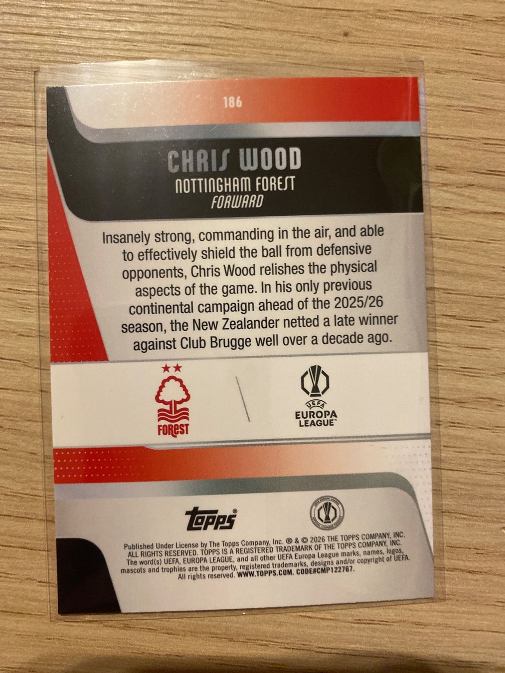 Topps Carte collezionabili: Topps UCC Flagship 25/26 Chris Wood Insert – Nuovo (secondo la descrizione) da Zürich venduto da BVBWINNER 1