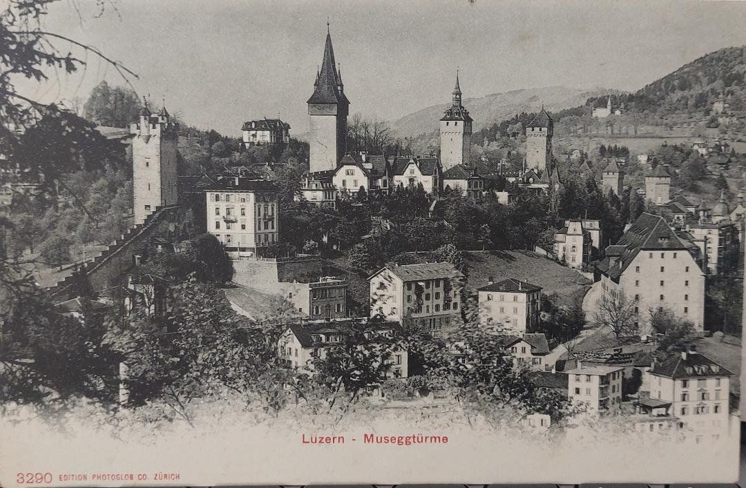 Cartoline postali: LUZERN - Musegtürme – Usato da Delémont venduto da Domdom1