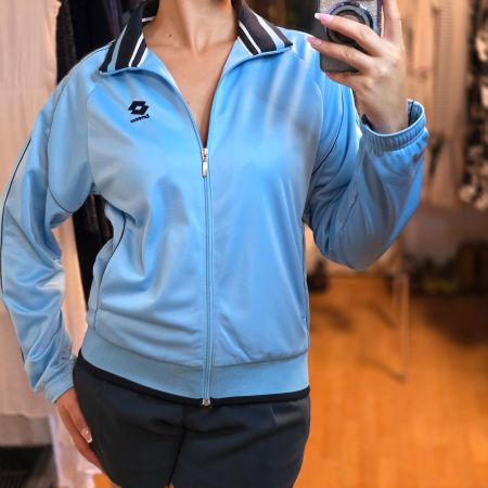 Vintage LOTTO Trainingsjacke Hellblau Gr. S Unisex