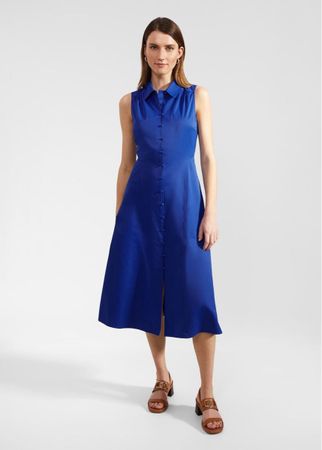Hobbs Cotton Blend Midi Dress