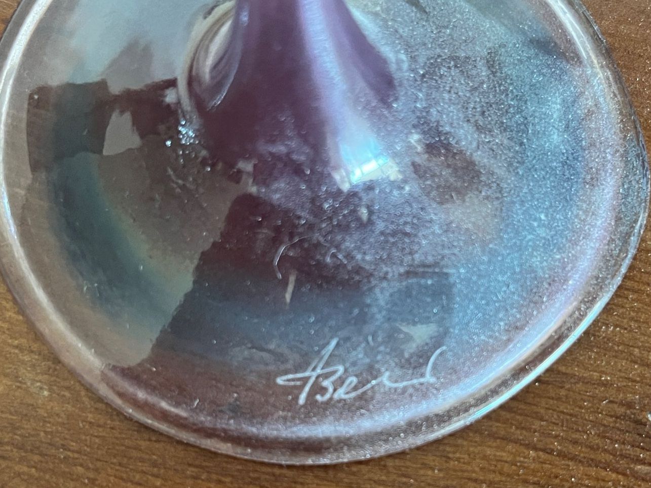 Bicchieri: 2 edle Glas Pokale, signiert – Usato da Stetten AG venduto da Brissago25 6