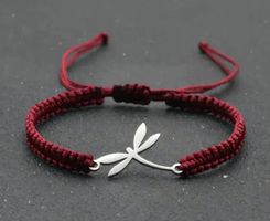 Neu - Armband geflochten mit Libelle