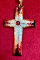 Kreuz-Anhänger, filigranes Design, Top Zustand