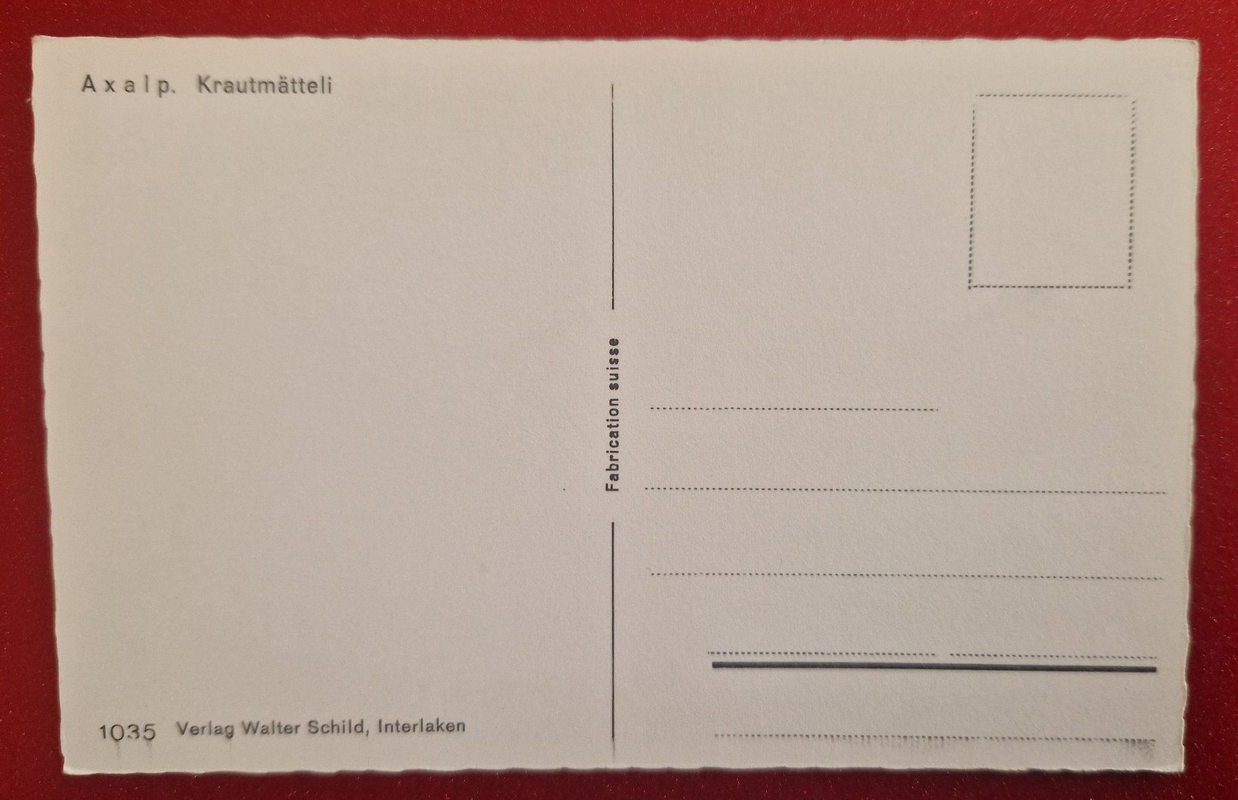 Cartoline postali: Axalp Krautmätteli – Nuovo (secondo la descrizione) da Melchnau venduto da Arthurius 1