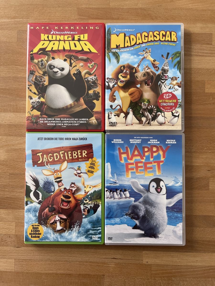 Tutti i DVDs: 4 Animationsfilme DVD – Usato da Steffisburg venduto da lovelyunique