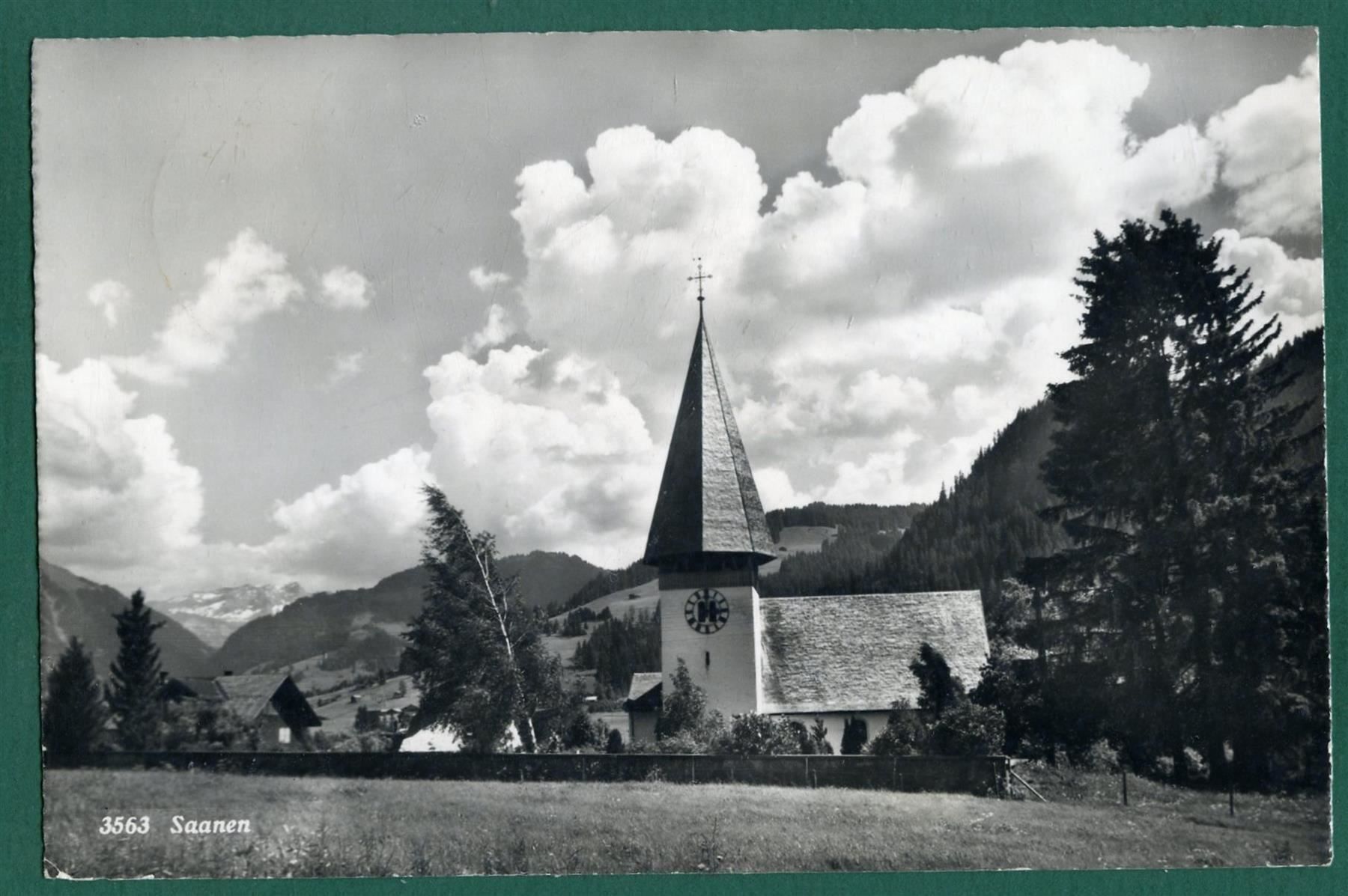 Cartoline postali: Saanen, Kirche, 1963, gelaufen – Usato da Sargans venduto da Hausi1951
