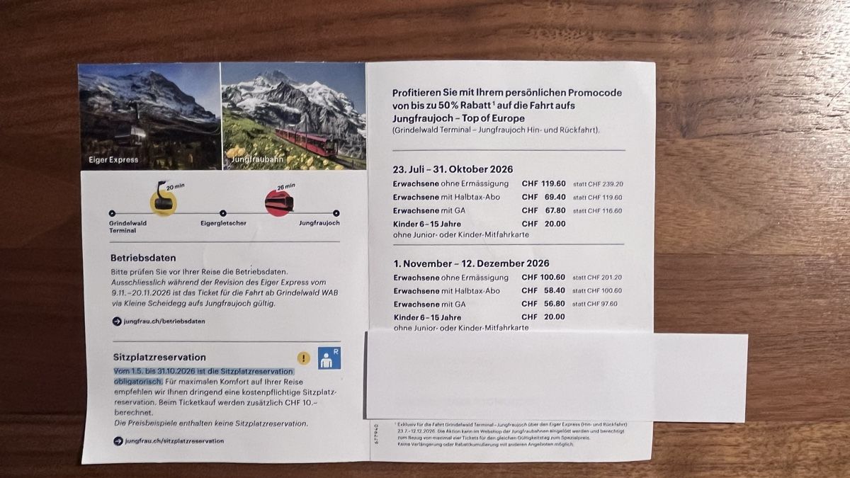 Buoni: Jungfraujoch - Rabatt bis zu 50% – Nuovo (secondo la descrizione) da Ins venduto da trotamunda 1