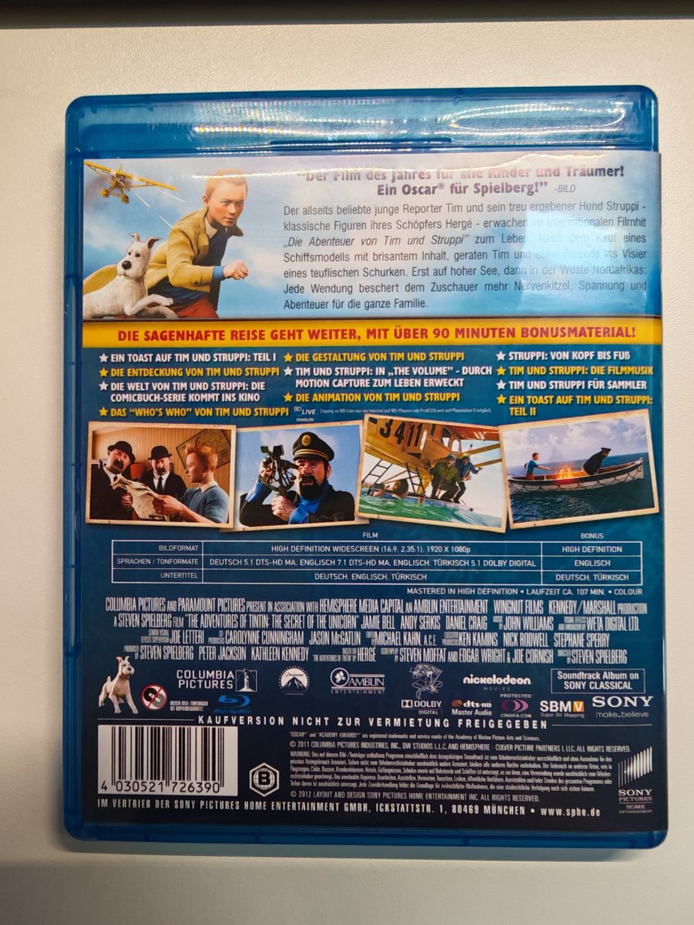 Tutti i DVDs: Tim und Struppi - Das Geheimnis der Einhorn – Usato da Liestal venduto da Kratzilla 2