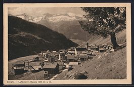 AK Curaglia, Ortsansicht, 1919