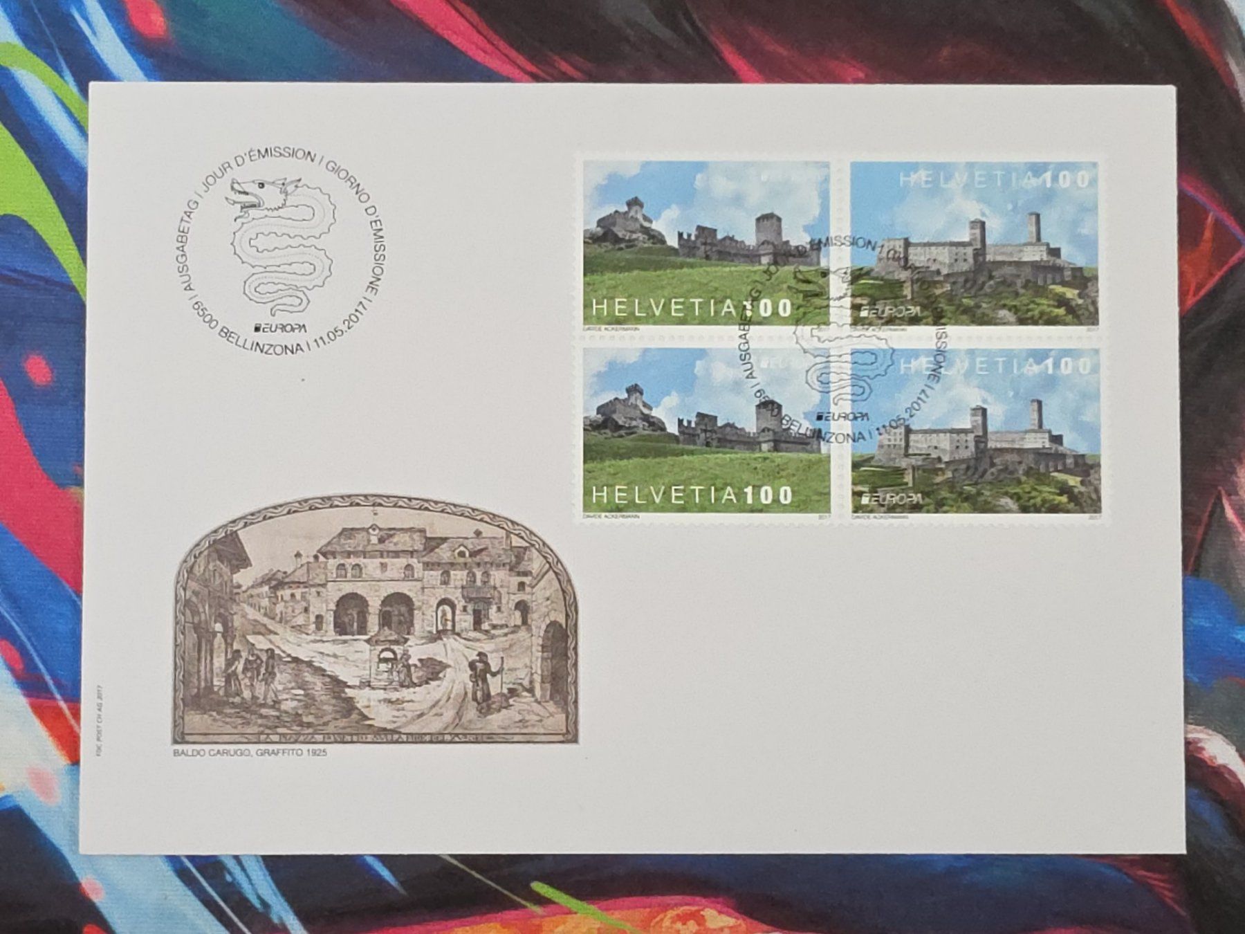 Tutti i francobolli: CL29 Enveloppe + Timbre Suisse 2017 – Usato da Cousset venduto da Patrick_Collections