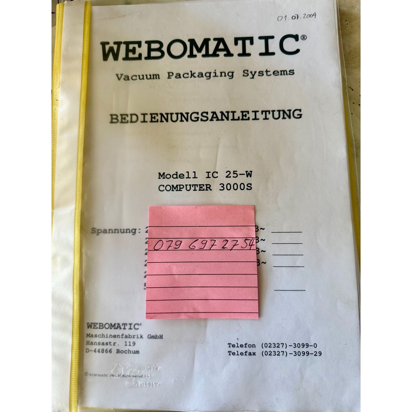 Alle Maschinen: Vakuummaschine WEBO MATIC Computer 3000 CE – Gebraucht aus Hundwil von Herbstwind61 9