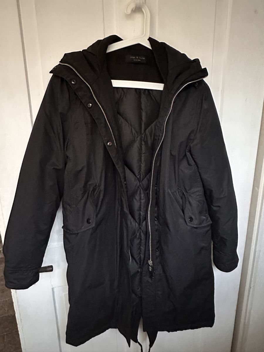 Giacche: Rag & Bone Black Down-Filled Coat parka, Size XS – Usato da Horgen venduto da YumiNoir