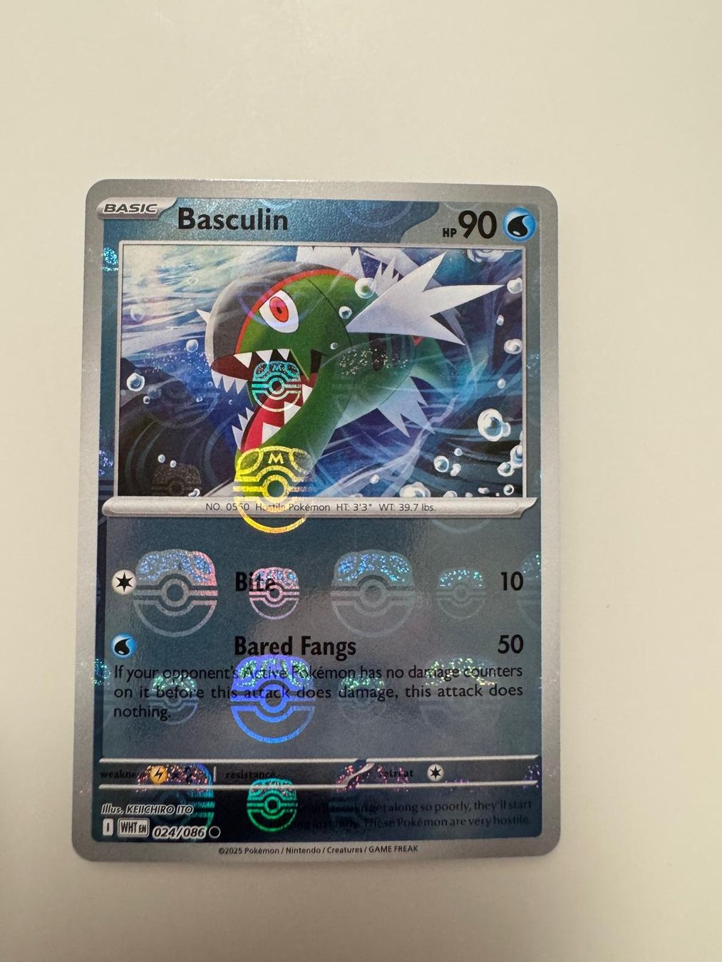 Pokémon Carte collezionabili: Basculin | Reverse Holo Masterball | WHT 024/086 | EN – Usato da Spreitenbach venduto da Snacky96 2