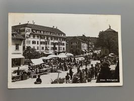 Photo Karte / Olten - Bifangplatz Belebt mit Markt - 1938