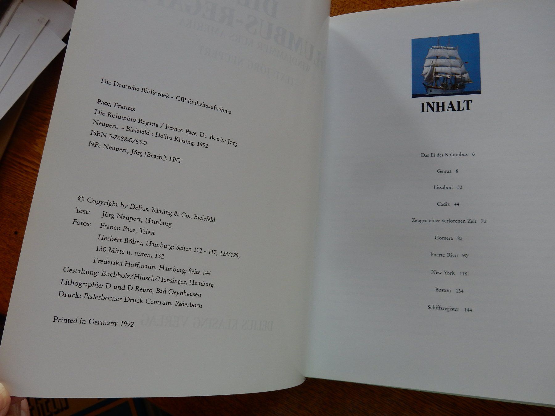 Livres: Franco Pace: Die Kolumbus-Regatta Windjammer Schiff – D'occasion à Jona par JOberg_25 2