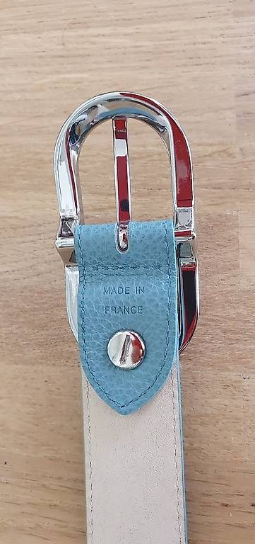 Gürtel: Longchamp-Gurt in Hellblau/Türkis – Neu und originalverpackt aus Zürich von zuHause75 2