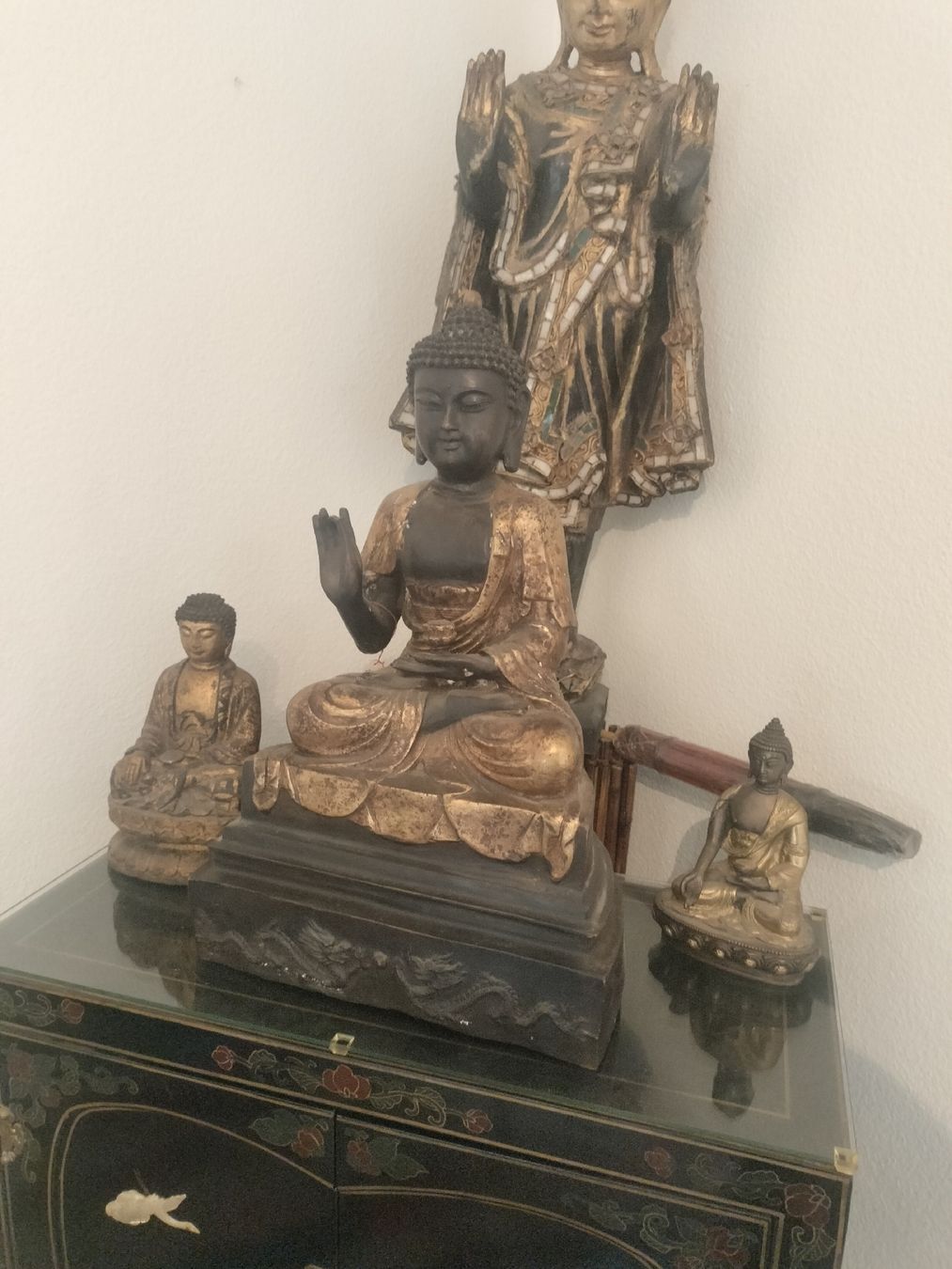 Figuren: Antike Bronze-Skulptur Buddha, – Gebraucht aus Zwingen von inf_2blh 1