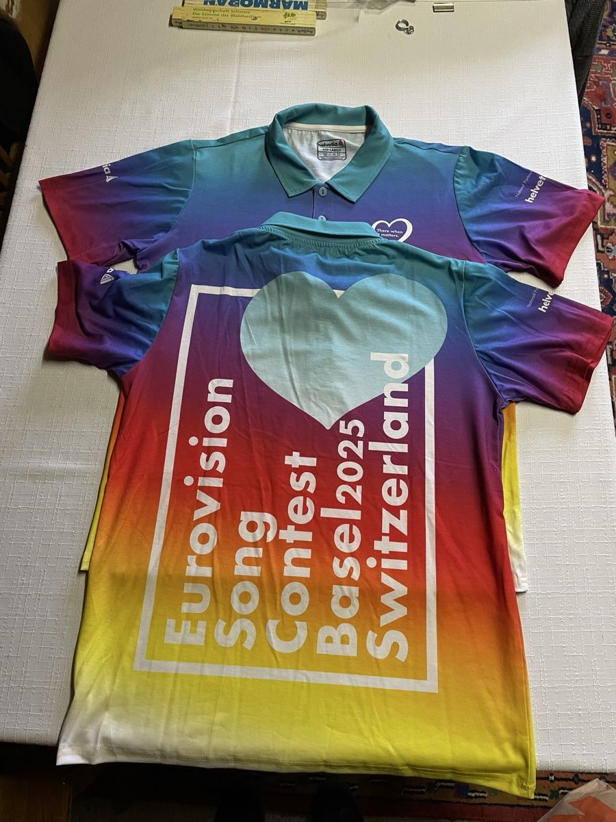 Eurovision Polo Shirt Basel 2025, Grösse L, Neu! (Neu (gemäss ...