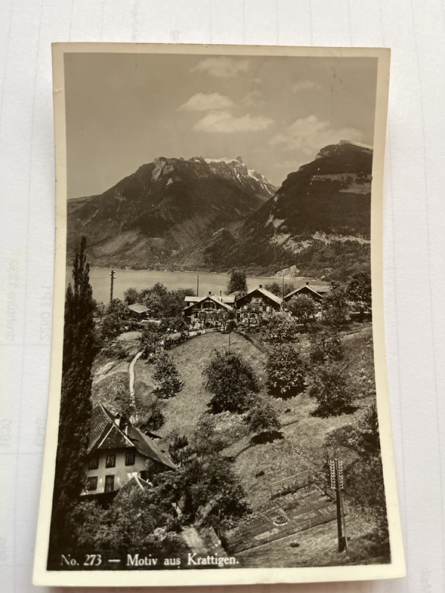 Cartoline postali: Alte Ansichtskarte Krattigen Thunersee, unbeschrieben – Usato da scharnachtal venduto da Riso500