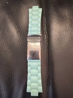 Bracelet de montre Chaumet turquoise en caoutchouc
