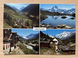 Postkarte Lötschental Wallis, Fafleralp Stempel 🇨🇭 Schweiz