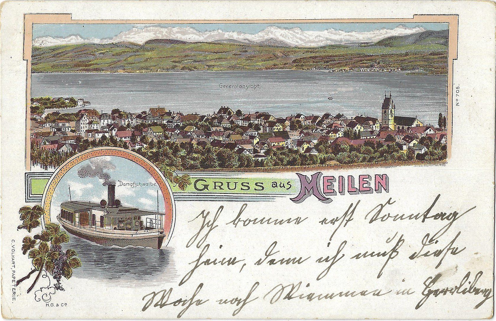 Cartoline postali: G R U S S   aus   M E I L E N – Usato da Bütschwil venduto da Jackson1A