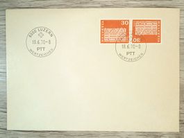TR60 Enveloppe + Timbre Suisse 1970