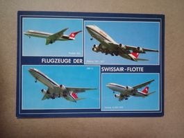 Ak Swissair Flugzeug Flotte mehrbildrig