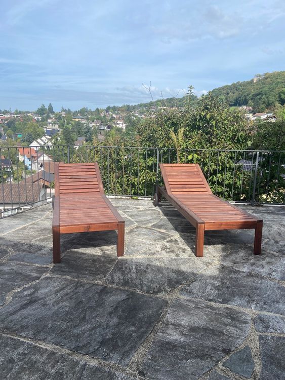 Ikea Sonne liegen Liegestuhl Holz Kaufen auf Ricardo