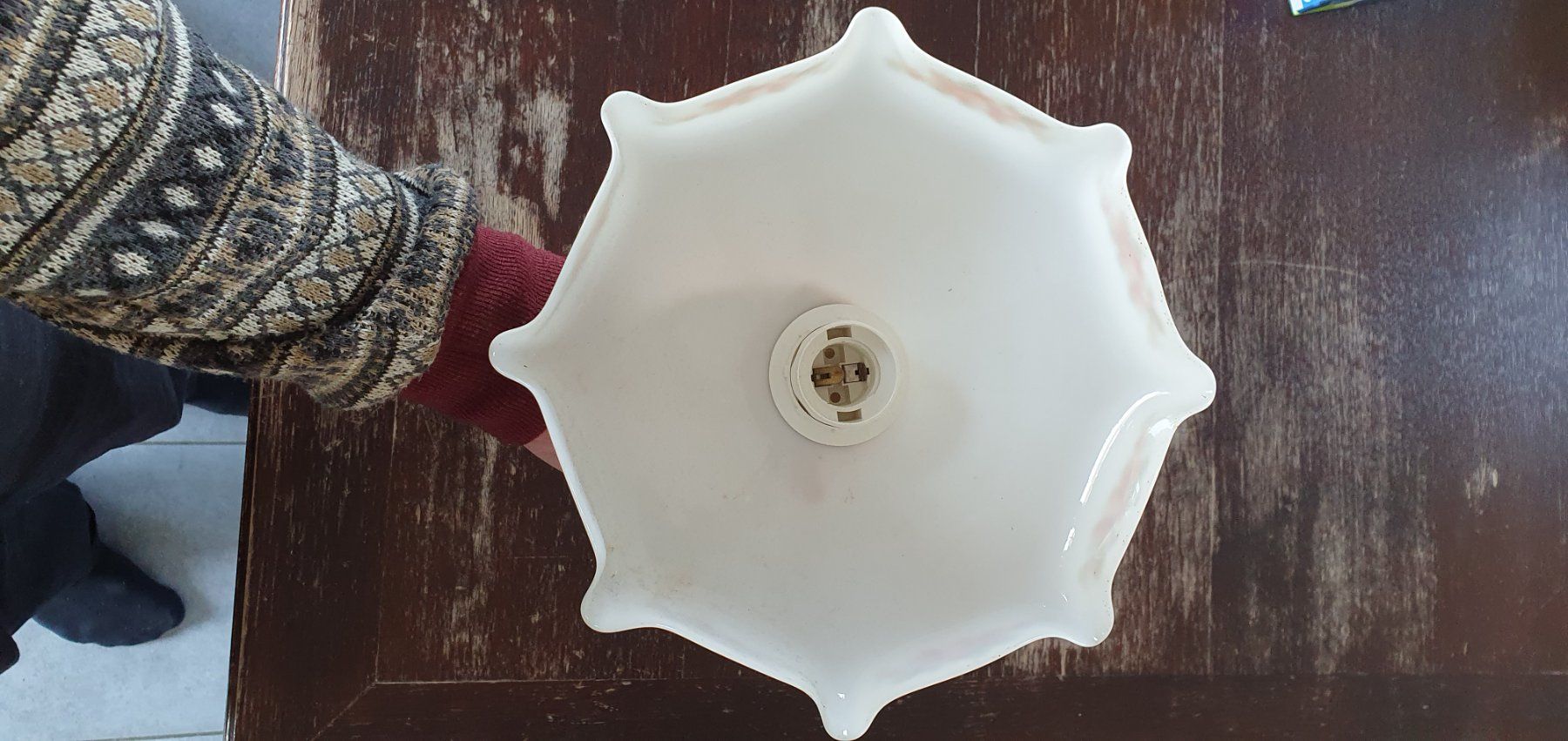 Lampadari & plafoniere: Antike erdbeer glas lampe – Usato da Mammern venduto da Iten-chris 4