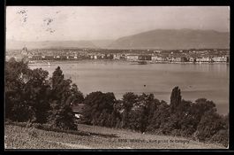 AK Geneve, Gesamtansicht am See, 1915