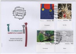 Künstler mit Handicap Serie mit TAB (engl) - illustr. FDC
