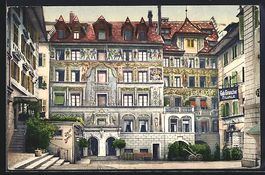 Luzern, Hotel Waage und Geschäft der Ge