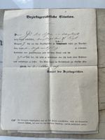 Originale Bezirksgerichtliche Citation Zürich 1859