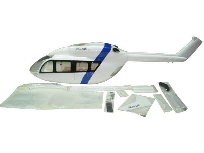 RC Modellbau: Helikopter Rumpf EC-145 / 450 white blue – Neu und originalverpackt aus Wollerau von Skyrush 1