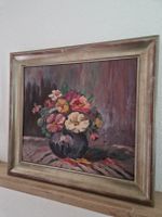 Blumenstillleben Gemälde mit Rahmen signiert Erwin Wild 1976