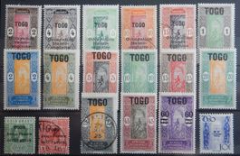 Togo Franz. Kolonie ex. Kat. 1-59 */gest. 1915/21
