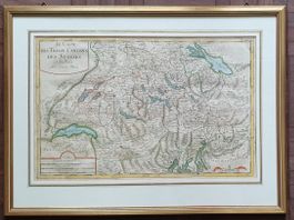 colorierte Kupferstichkarte der Schweiz 1780