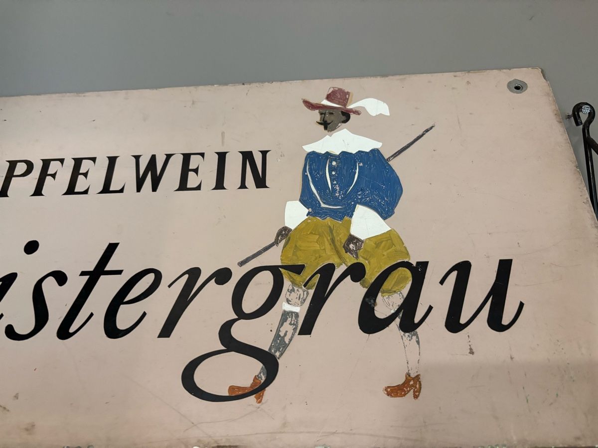 Insegne: Apfelwein Meistergrau Blechschild, kein Emailschild – Usato da Staufen venduto da timelessvintage 5