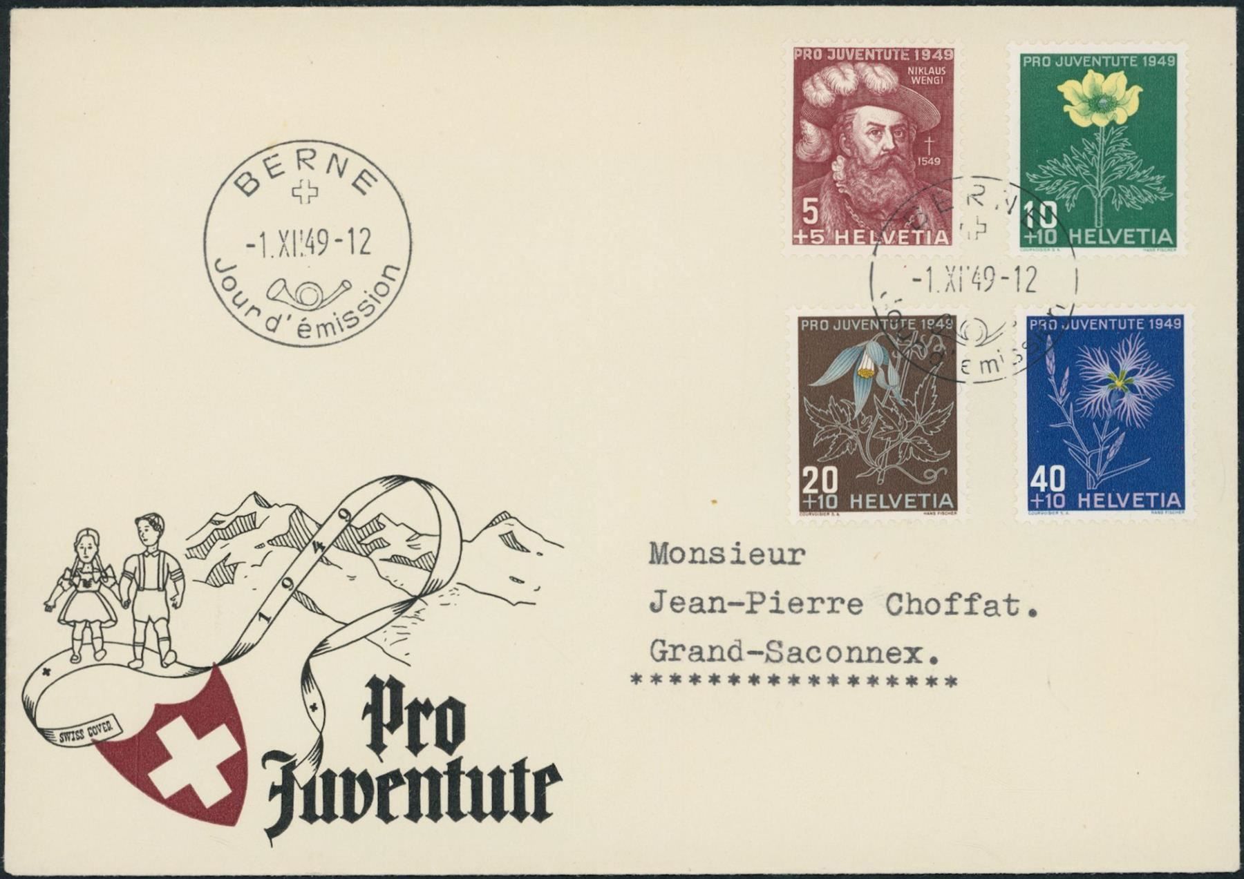 Tous les timbres: 1949 - Pro Juventute - FDC ET • fr – D'occasion à Schindellegi par leecollect