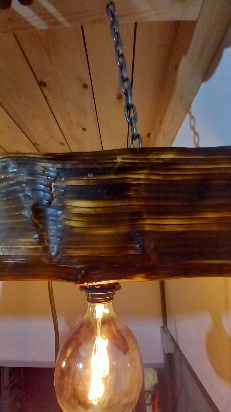 Kronleuchter & Deckenlampen: Rustikale Lampe aus Altholz – Gebraucht aus Escholzmatt von paedy86