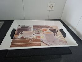 JUSTINUS Tablett, Motiv Cafe, 48,5 x 35,5 x 5,5cm