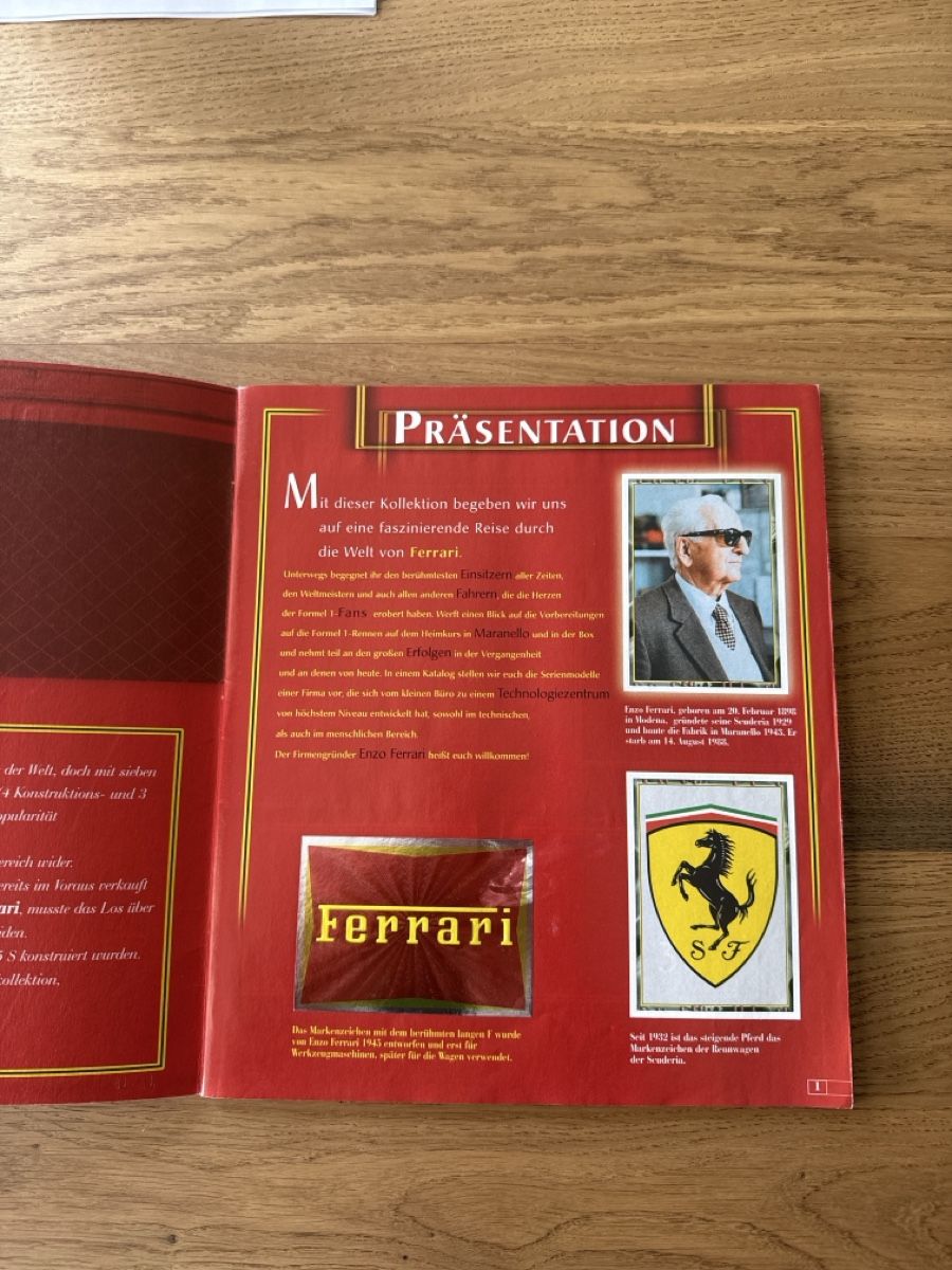 Panini Album: Ferrari stickers Panini – Usato da Biel Bienne venduto da Fgregorio 1