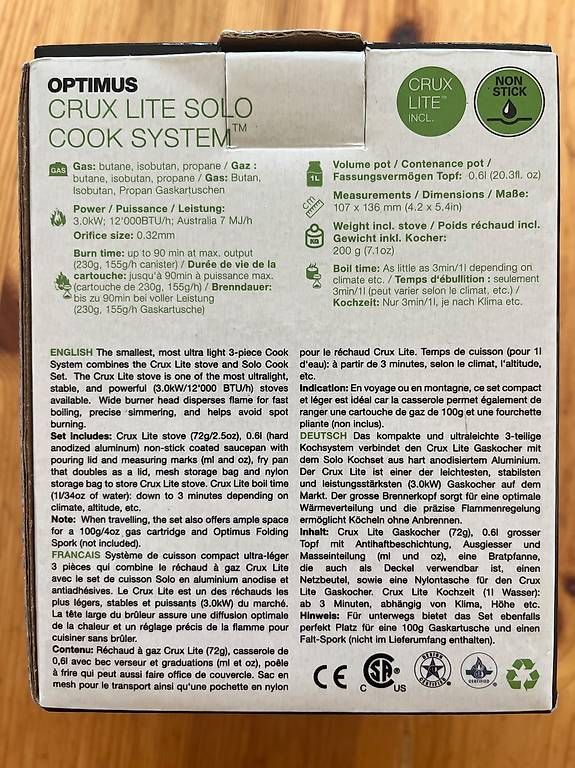 Optimus Herde: Optimus Crux Lite Solo Kochsystem – Gebraucht aus Bern von ricatuga 1