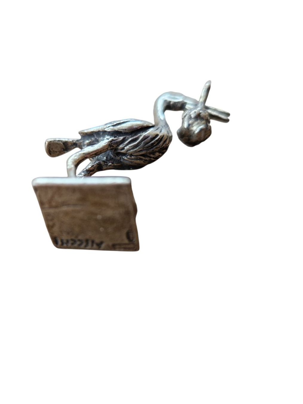 Statuette: Figur Miniatur Silber Storch – Usato da Mörschwil venduto da wunderkiste44 8
