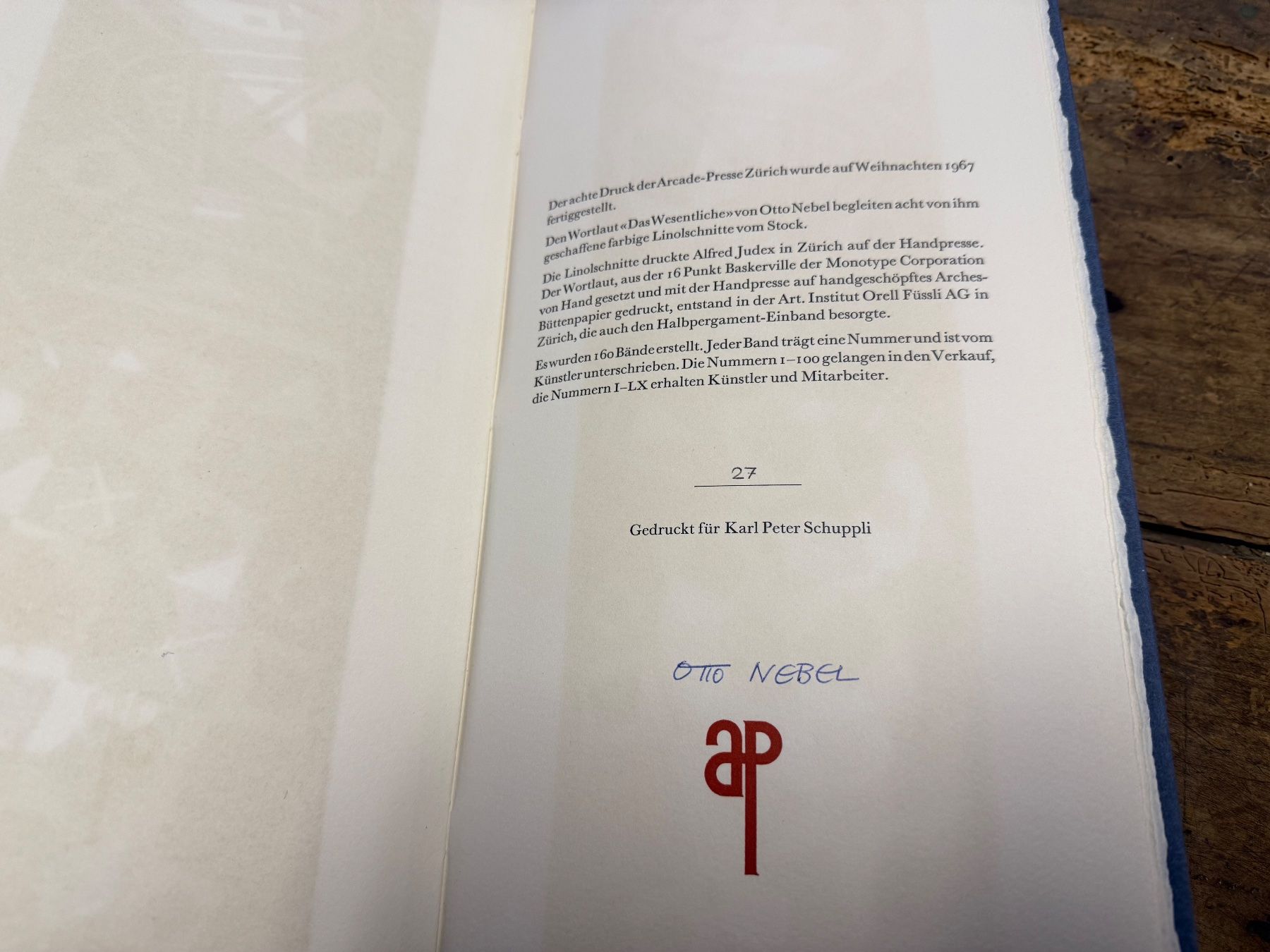 Libri: Otto NEBEL signiert und nummeriert – Usato da Bern venduto da Jwpm66 6