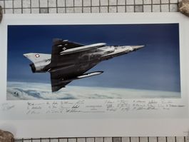 Mirage III DS Schweizer Luftwaffe Kunstdruck signiert