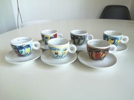 6 AMICI ESPRESSOTASSEN 1993, FACCE ITALIANE, SANDRO CHIA