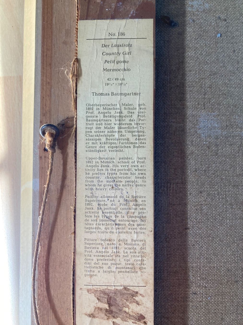 Dipinti: Reproduction numérotée THOMAS BAUMGARTNER "petit gosse" – Usato da Aumont venduto da del_f2k9 3